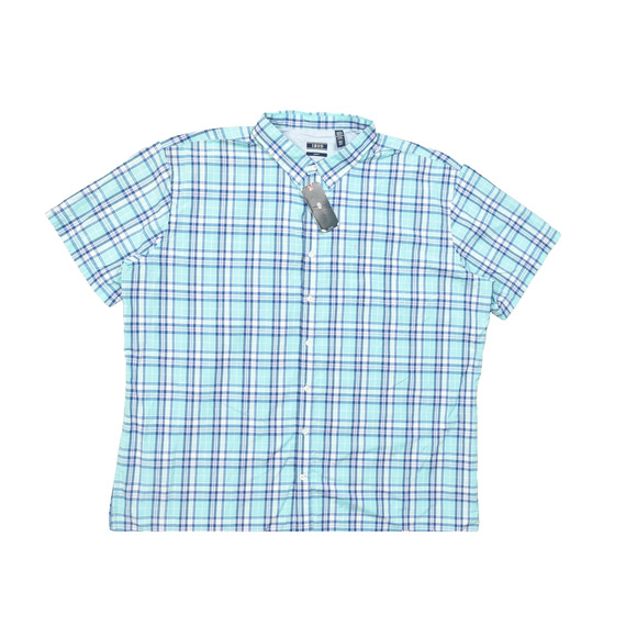 NEW Izod Breeze Shirt Size 4XLT Big & Tall Plaid Slim Fit Short Sleeve Radiance - Picture 1 of 8